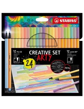 Conjunto de Canetas de Feltro Stabilo Point 88 & Pen 68 Creative Arty Multicolor