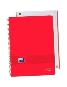 Caderno Oxford Live&Go Vermelho A4 5 Peças