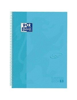 Caderno Oxford European Book Azul Pastel A4 5 Peças