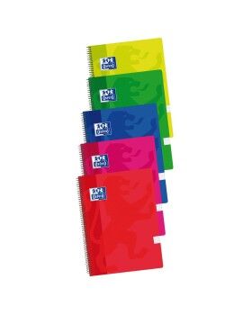 Caderno Oxford Multicolor Din A4 5 Peças 80 Folhas