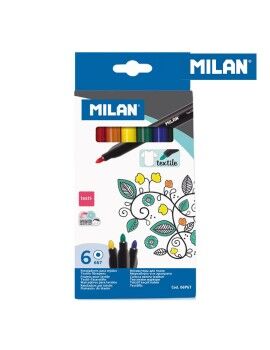 Conjunto de Canetas de Feltro Milan Ø 4 mm Azul Multicolor