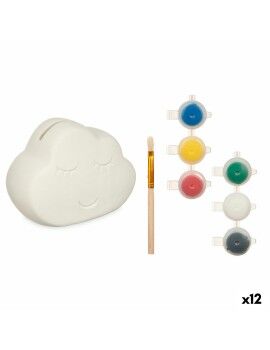 Caixa de pintura Branco 12,3 x 9,4 x 9 cm Nuvens (12 Unidades)