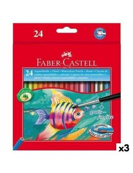 Lápiz de Cor Aquarela Faber-Castell Multicolor 3 Peças