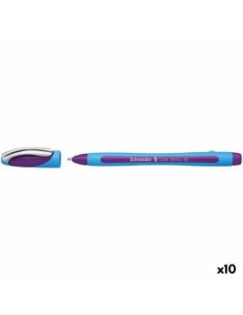 Esferográfica de tinta líquida Schneider Slider Memo XB Violeta (10 Unidades)
