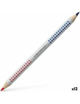 Lápis de cores Faber-Castell Jumbo Azul Vermelho (12 Unidades)