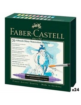 Conjunto de Canetas de Feltro Faber-Castell Aguarelas Estojo (24 Unidades)
