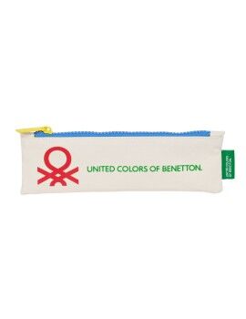 Bolsa Escolar Benetton Topitos Branco (20 x 6 x 1 cm)