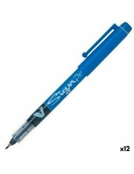 Esferográfica de tinta líquida Pilot V Sign Pen Azul 0,6 mm (12 Unidades)
