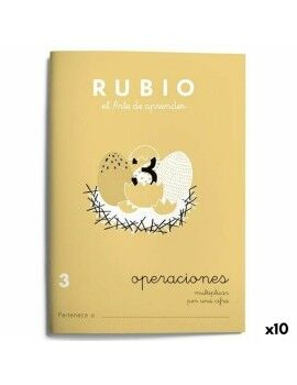 Caderno quadriculado Rubio Nº3 A5 Espanhol 20 Folhas (10 Unidades)