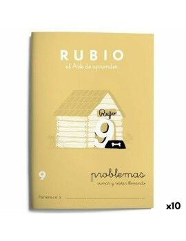 Caderno quadriculado Rubio Nº9 A5 Espanhol 20 Folhas (10 Unidades)