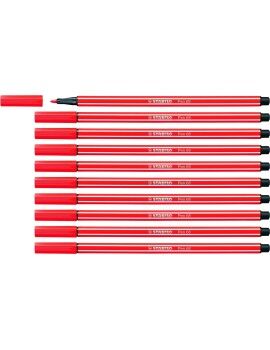 Rotuladores Stabilo Pen 68 Vermelho (10 Peças)