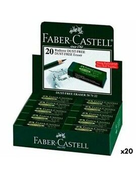 Borracha Faber-Castell Dust Free Verde (20 Unidades)