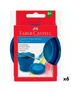 Copo Faber-Castell Clic & Go Dobrável Azul 6 Peças