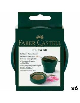 Copo Faber-Castell Clic & Go Dobrável Verde-escuro 6 Peças