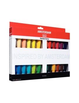Conjunto de pintura Talens Amsterdam Tinta acrílica 24 Peças Multicolor 200 ml