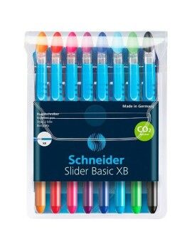 Conjunto de Canetas Schneider Slider Basic XB 8 Peças Multicolor