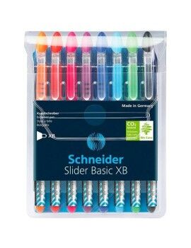 Conjunto de Canetas Schneider Slider Basic Multicolor 8 Peças