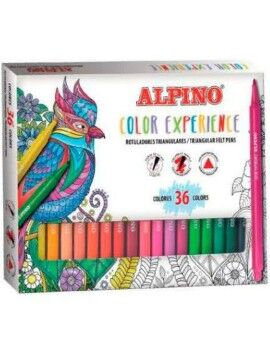 Conjunto de Canetas de Feltro Alpino Color Experience 36 Peças Multicolor