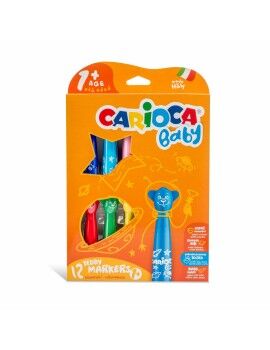 Conjunto de Canetas de Feltro Carioca Teddy Marker 1+ Multicolor 12 Peças