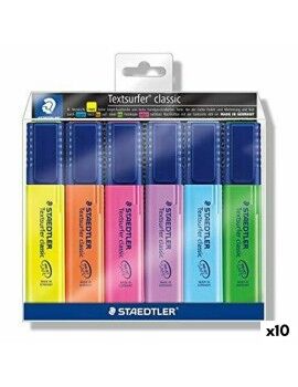 Conjunto de Marcadores Fluorescentes Staedtler Textsurfer Classic 6 Peças (10...