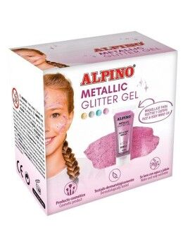 Maquilhagem para Crianças Alpino Gel Purpurina Cor de Rosa
