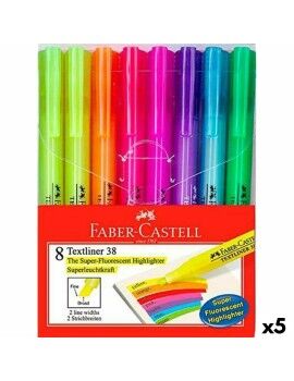Conjunto de Marcadores Fluorescentes Faber-Castell Textliner 38 5 Unidades