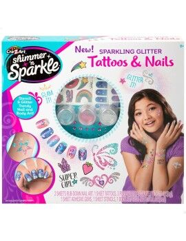 Set de manicure Colorbaby Shimmer 'n Sparkle Tattoos & Nails Infantil