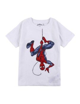 Camisola de Manga Curta Infantil Spider-Man Branco