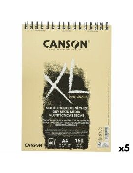 Bloco de desenho Canson XL Sand Natural A4 5 Unidades 40 Folhas 160 g/m2