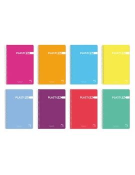 Caderno Pacsa Plastipac Multicolor Quarto 5 Peças 80 Folhas