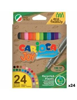 Conjunto de Canetas de Feltro Carioca Joy Eco Family 24 Peças Multicolor (24...