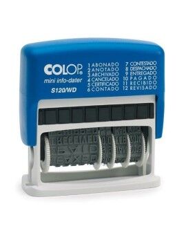 Carimbo Colop S120/WD Data 4 x 42 mm Azul