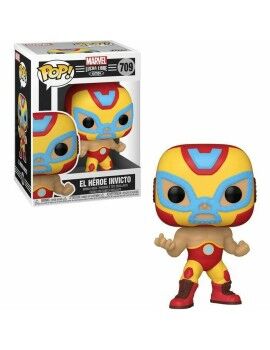 Figura colecionável Funko Pop! Marvel Lucha Libre - Iron Man Nº 709