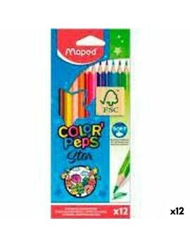 Lápis de cores Maped Color' Peps Star Multicolor 12 Peças (12 Unidades)
