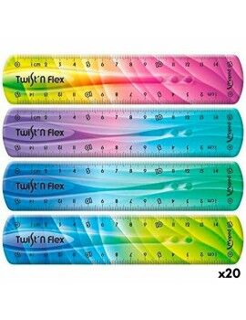 Conjunto de regras Maped Twist'n Flex Multicolor 15 cm Flexível 20 Unidades