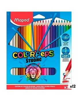 Lápis de cores Maped Color' Peps Strong Multicolor 24 Peças (12 Unidades)