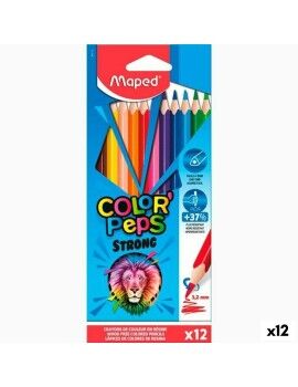 Lápis de cores Maped Color' Peps Strong Multicolor 12 Peças (12 Unidades)