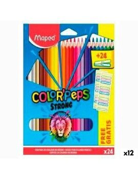 Lápis de cores Maped Color' Peps Multicolor 24 Peças (12 Unidades)