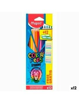 Lápis de cores Maped Color' Peps Strong Multicolor 12 Peças (12 Unidades)