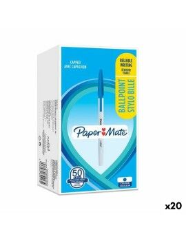 Caneta Paper Mate 50 Peças Azul 1 mm (20 Unidades)