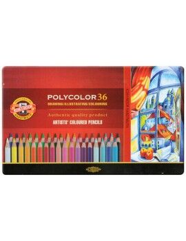 Lápis de cores Michel Polycolor 36 Peças Multicolor