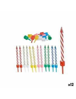 Conjunto de Velas Multicolor Aniversário (12 Unidades)