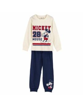 Pijama Infantil Mickey Mouse Bege