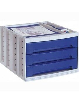 Arquivador modular Archivo 2000 Azul Cinzento poliestireno Plástico 34 x 30,5...