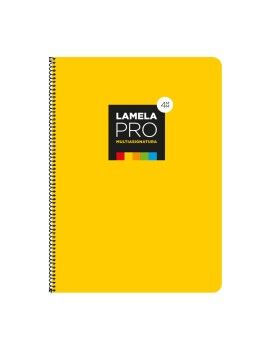 Caderno Lamela Amarelo Din A4 5 Peças 100 Folhas