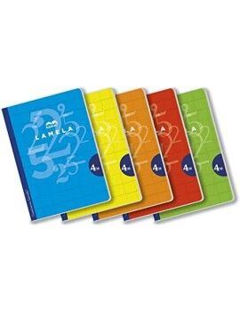 Caderno Lamela Multicolor Quarto (10 Peças)