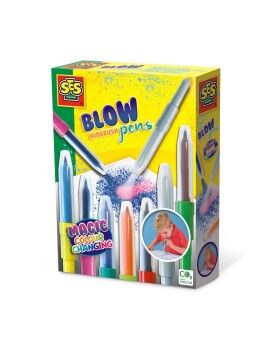 Conjunto de Canetas de Feltro SES Creative Blow Airbrush Pens