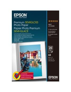 Papel Fotográfico Brilhante Epson Premium Semigloss Photo Paper 20 Folhas 251...