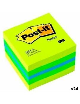 Notas Adesivas Post-it 2051-L Multicolor 5,1 x 5,1 cm (24 Unidades)