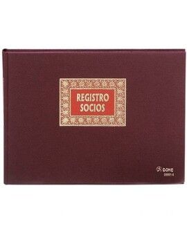 Livro de Registo de Sócios DOHE 09914 Castanho-avermelhado A4 100 Folhas
